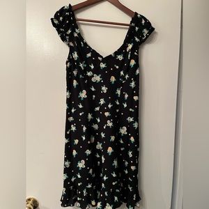 Free People Lemon Print Dress with low back